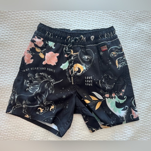 AGUA BENDITA BOYS SWIM SHORTS NICK MARE NWT - Picture 1 of 16